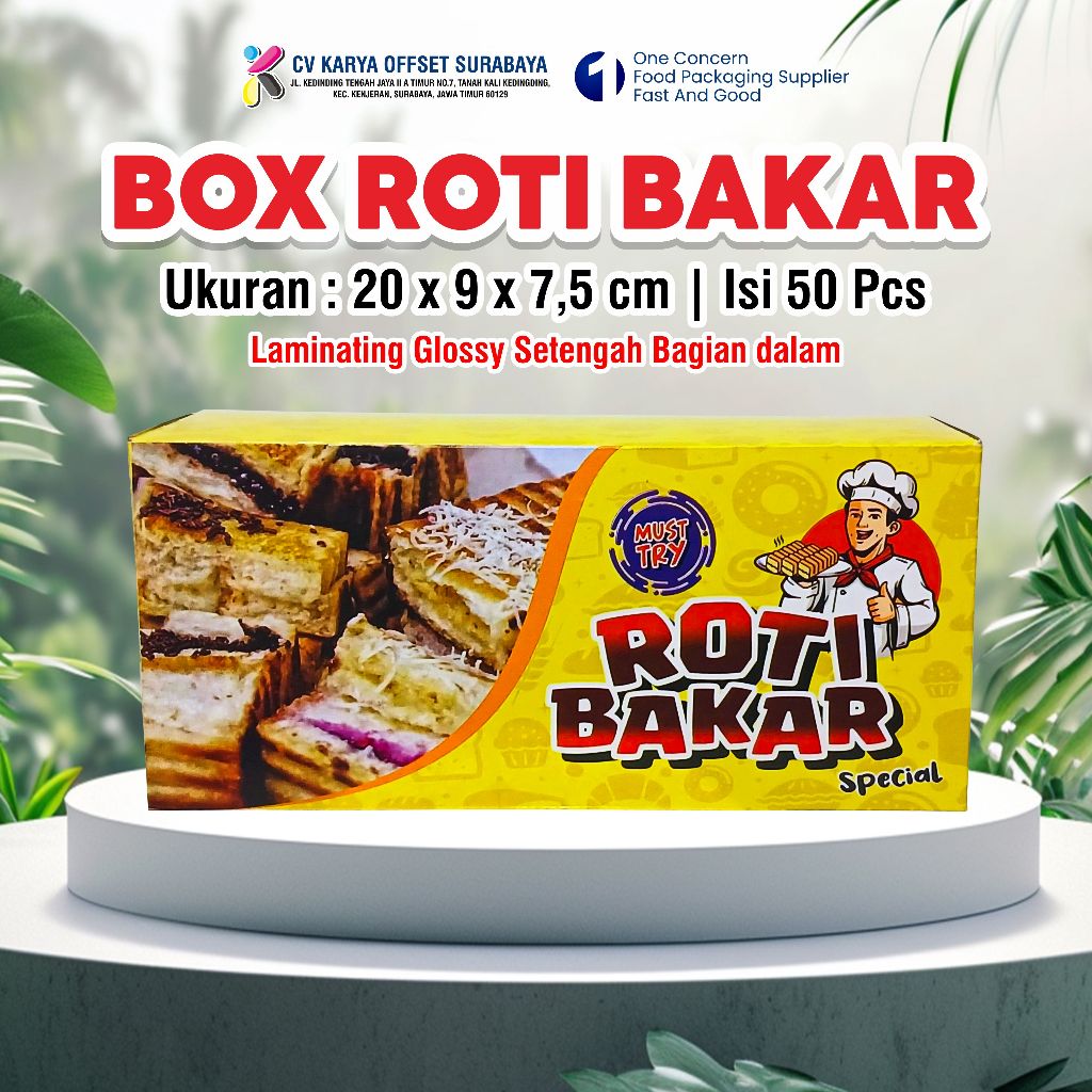 Jual Box Roti Bakar / Box Roti Bakar uk 20 x 9 x 7,5 CM Isi 50 pcs ...