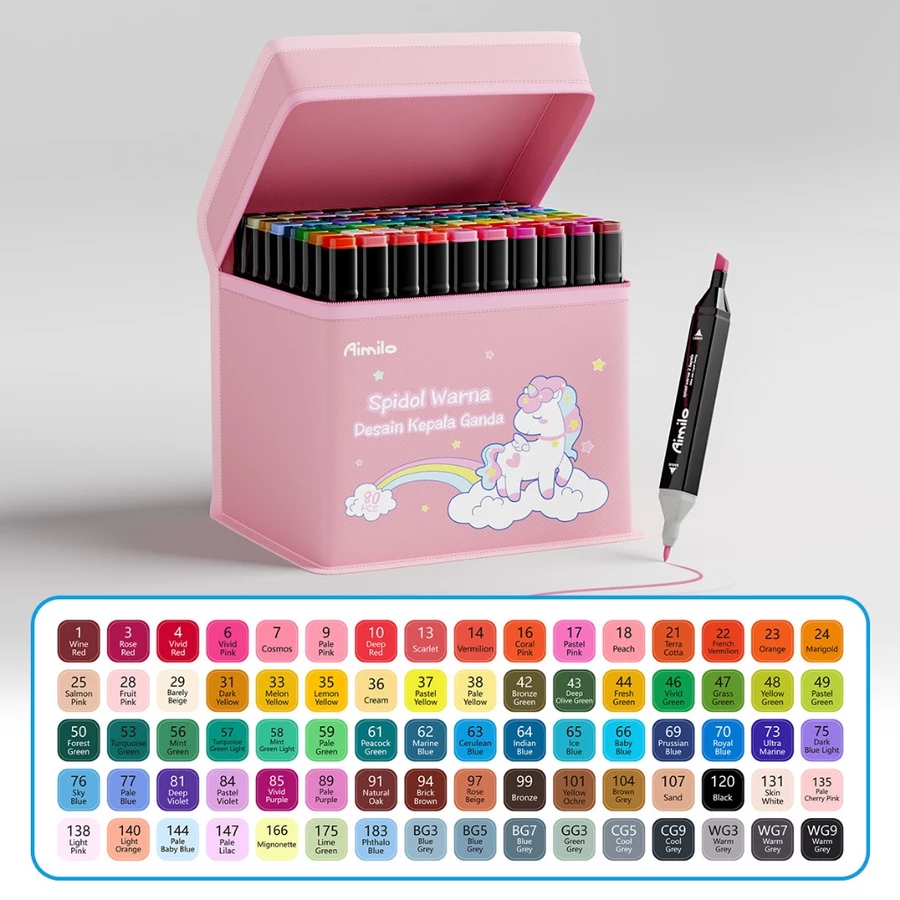 Aimilo Spidol Warna Warni 2