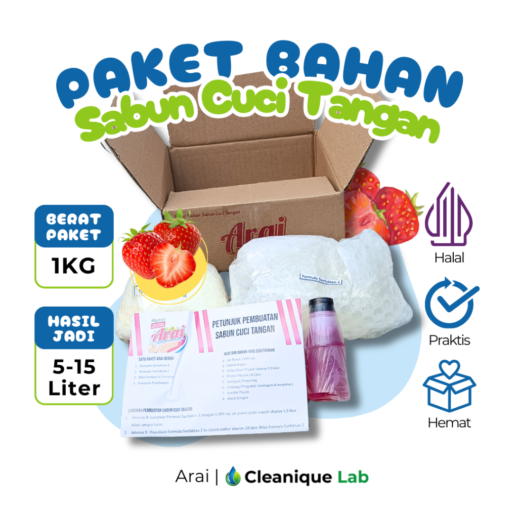Jual Arai - CLEANIQUE LAB - Paket Bahan Sabun Cuci Tangan Aroma ...