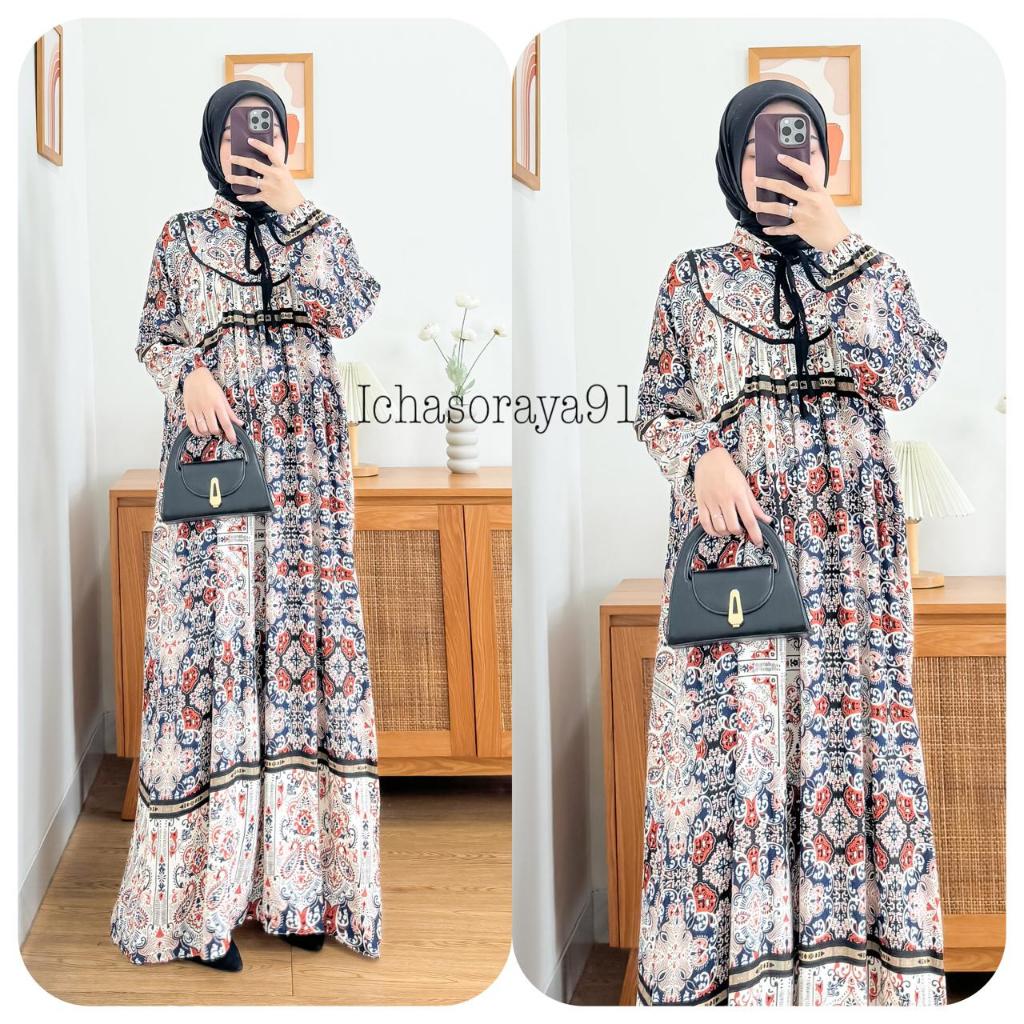 Jual Batika Gamis Rayon Ld 110 Ramadhan Kekinian | Shopee Indonesia