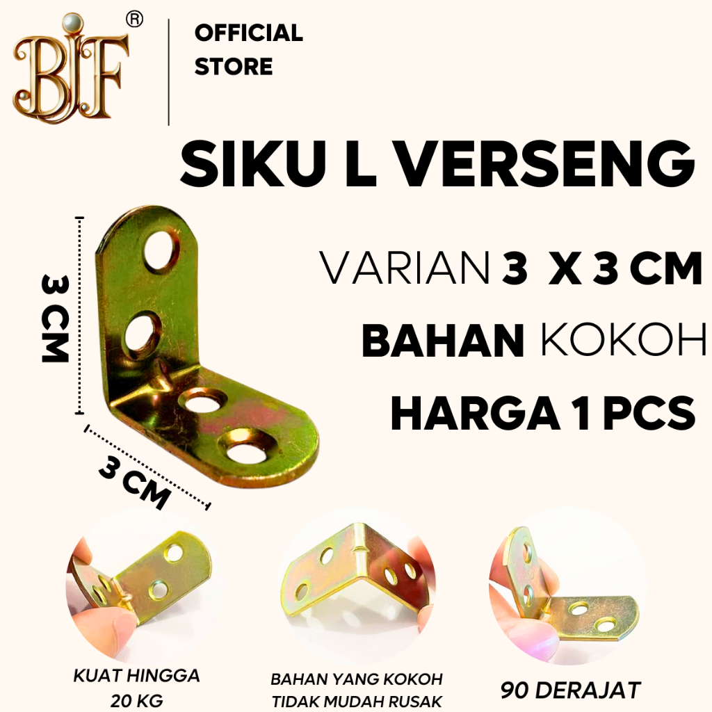Jual Siku L Besi Verseng Rak 3 CM X 3 CM | Shopee Indonesia