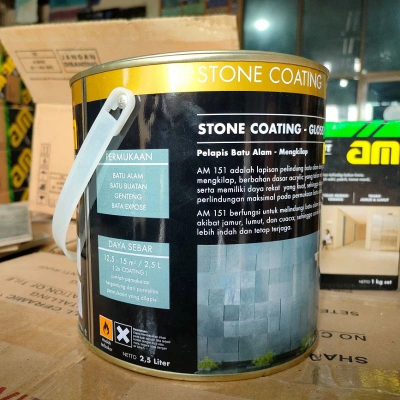 Jual Stone Coating Black AM 153 @ 1 Liter - Cat Pelapis Batu Alam ...