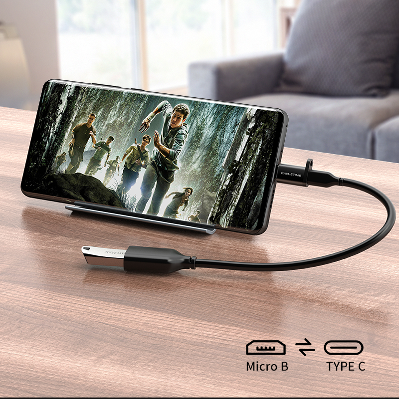 Jual CABLETIME OTG Micro USB to USB C Adapter Converter Fast Charging ...