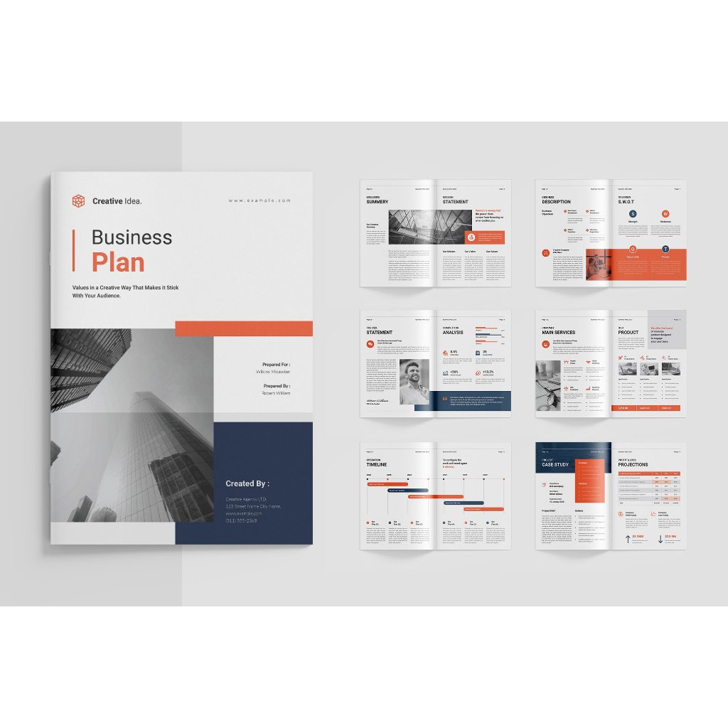 Jual BUSINESS PLAN TEMPLATE | INDESIGN | MSWORD | Shopee Indonesia