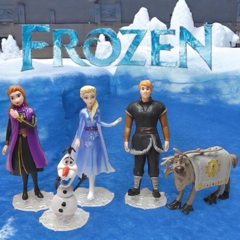 Jual 5 Pcs Frozen 2 Action Figure Elsa Anna Olaf Kristoff Sven | Shopee ...