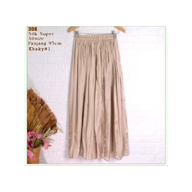 Jual ROK SHIMMER SILK ROK LEBARAN 2025 WARNA KHAKI | Shopee Indonesia