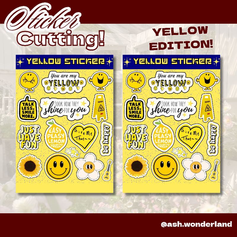 Jual Sticker Cutting!Sticker Pack-YellowEdition!(READY STOCK) | Shopee ...