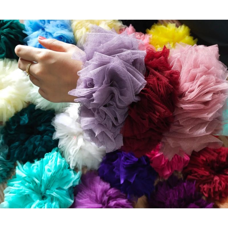 Jual SCRUNCHIE TILE //SCRUNCHIE RAMBUT TILE | Shopee Indonesia