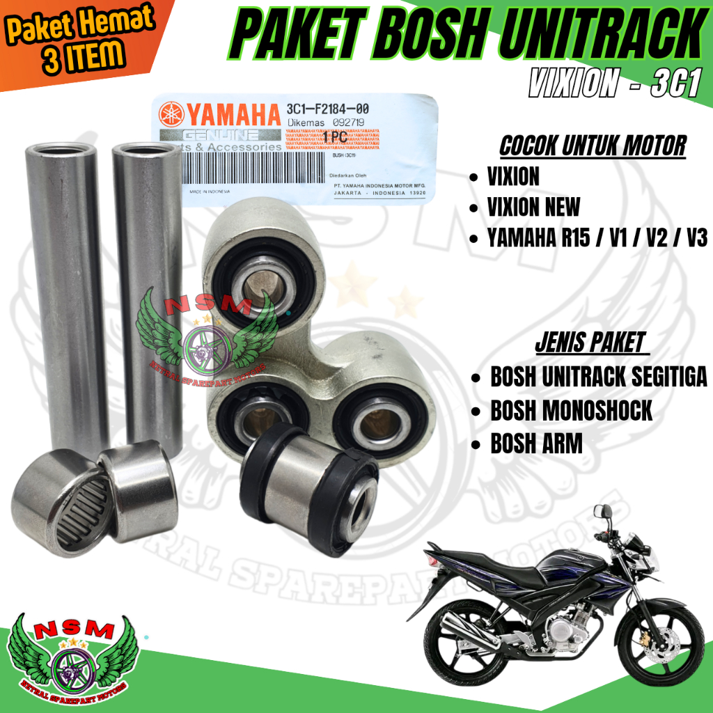 Jual PAKET KOMPLIT UNITRACK ASSY VIXION + BOSH ARM VIXION OLD / NEW ...