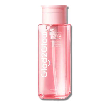 Glad2glow Micellar Water Cherry Blossom Panthenol Yuja Vit C Glow Brightening All In One 130ml