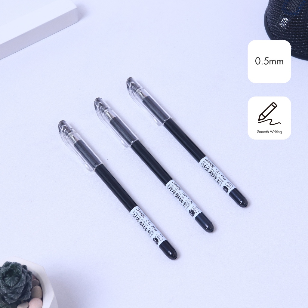 Bantex Gel Pen Tinta Ultra-Smooth / Pena Pulpen 0.5 mm Satu Set BG1017 (2)