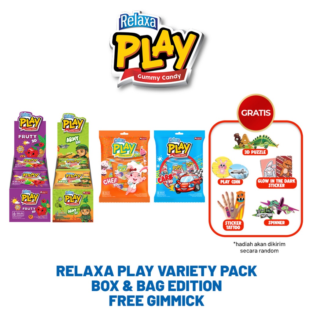 Jual Relaxa Play Variety Pack: Box & Bag Edition | Shopee Indonesia