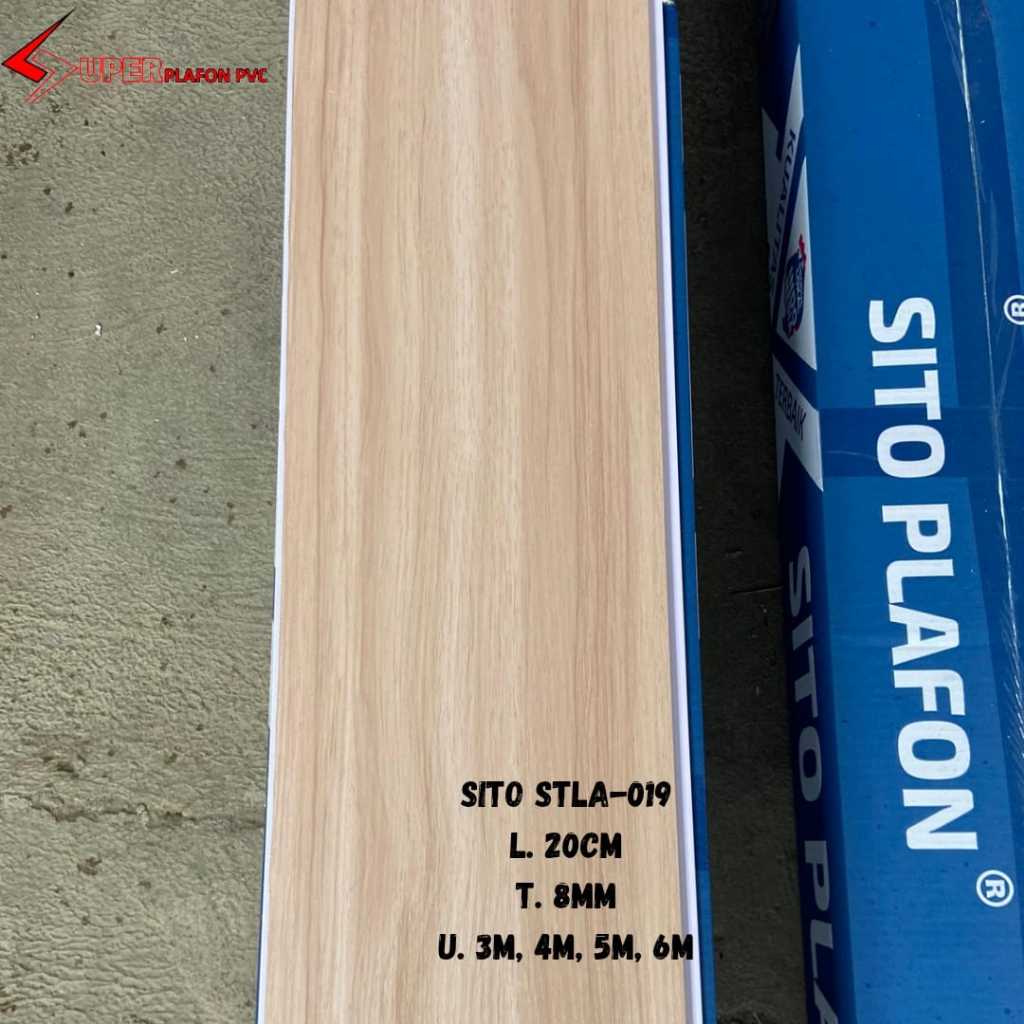 Jual [PROMO] 1 Dus Plafon Pvc isi 15 Lembar Sito Doff Stla-19 rata dan ...