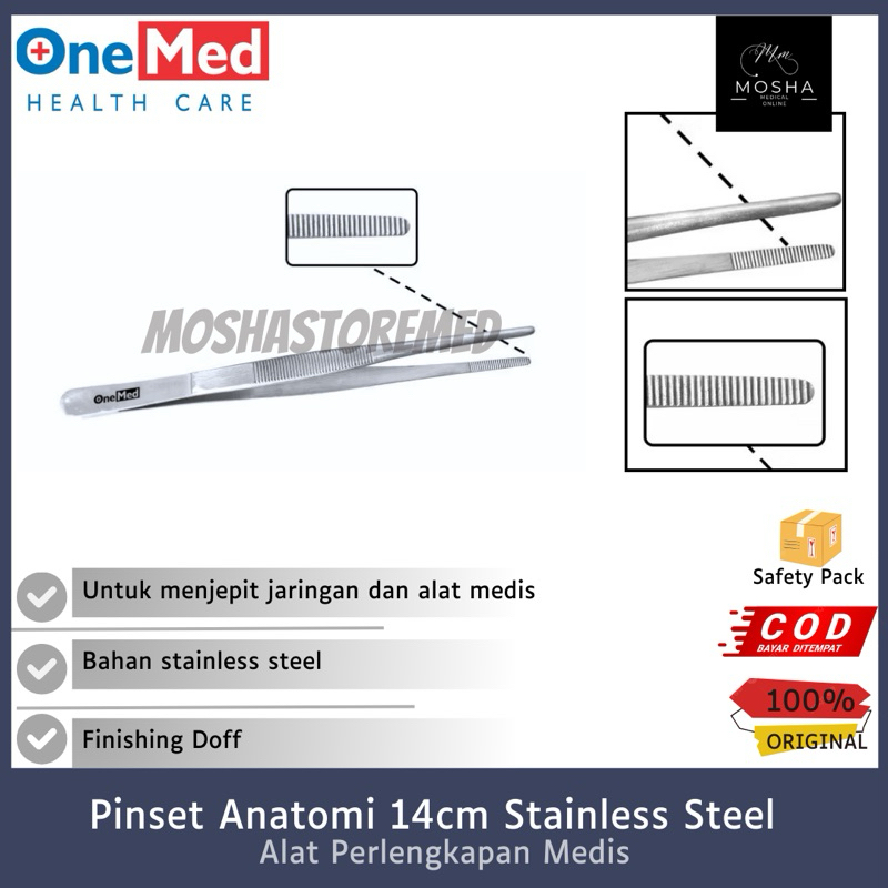 Jual ONEMED-Pinset Anatomi Stainless Steel 14Cm | Shopee Indonesia