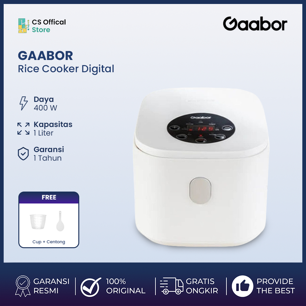 Jual Gaabor Rice Cooker Kapasitas Nasi 1L Anti Lengket Magic Com ...