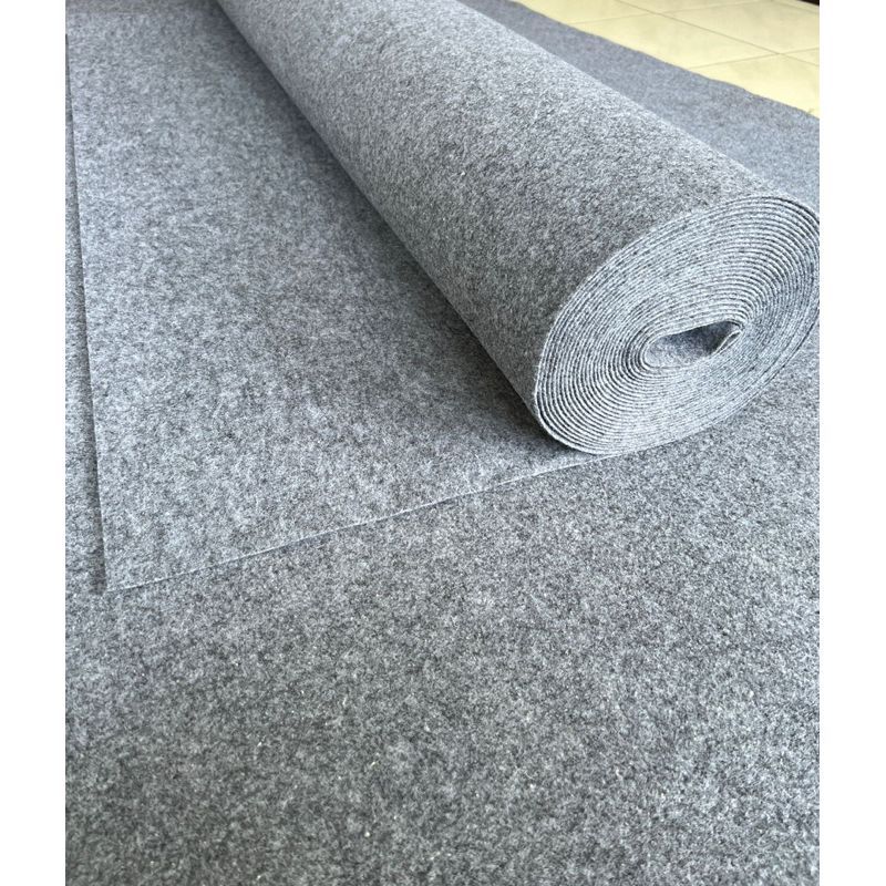 Karpet Geotextile Ukuran 50x200CM Abu Muda Nonwoven Karpet Multifungsi Karpet Pameran Karpet Konten
