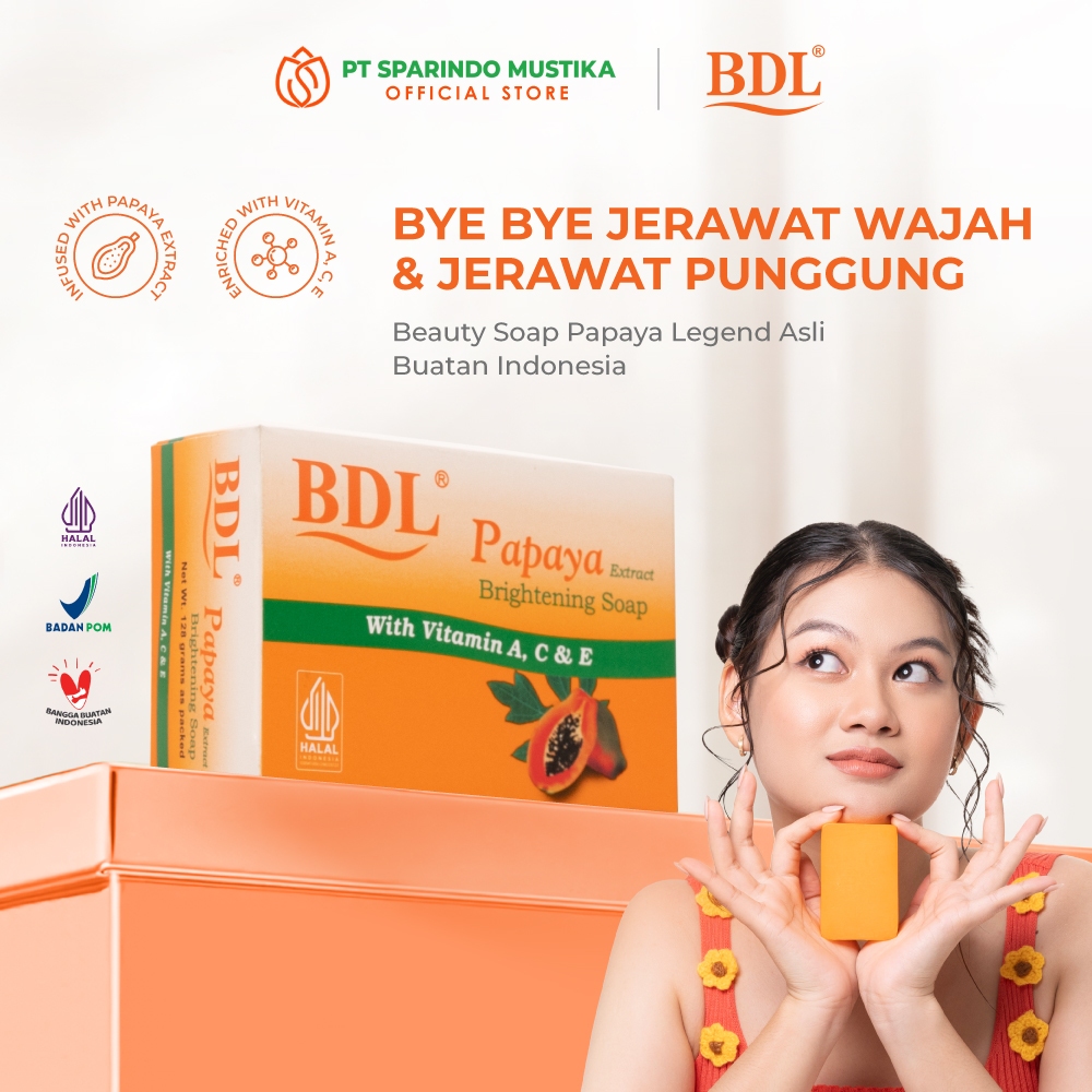 Jual BDL Brightening Soap Papaya 128gr Sabun Pepaya {Sabun Cuci Muka ...