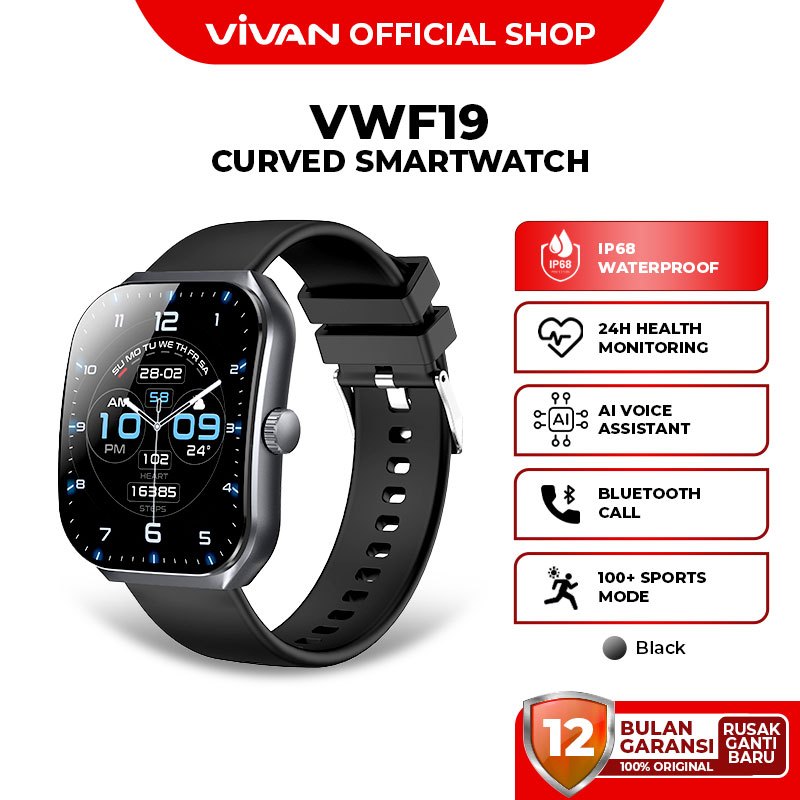 Jual VIVAN Smart Watch VWY27 VWF19 100+ Sports Mode IP67