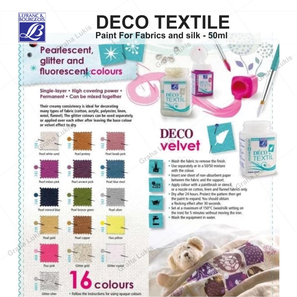 Jual Lefranc & Bourgeois Deco Textilea / Cat lukis Kain | Shopee Indonesia