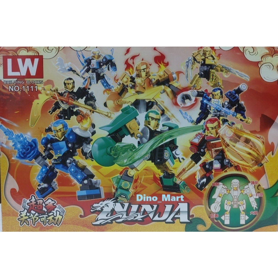 Jual Brick Ninja Robot Mini Figure LW 1111 - Mainan Anak - Mainan Balok ...