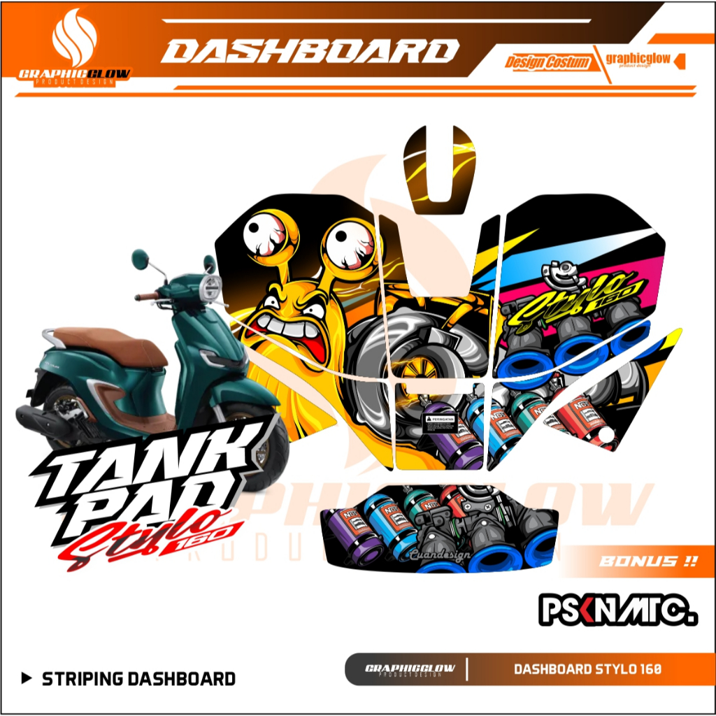Jual STICKER TANKPAD PELINDUNG DASHBOARD DECKPAD HONDA STYLO 160 ...