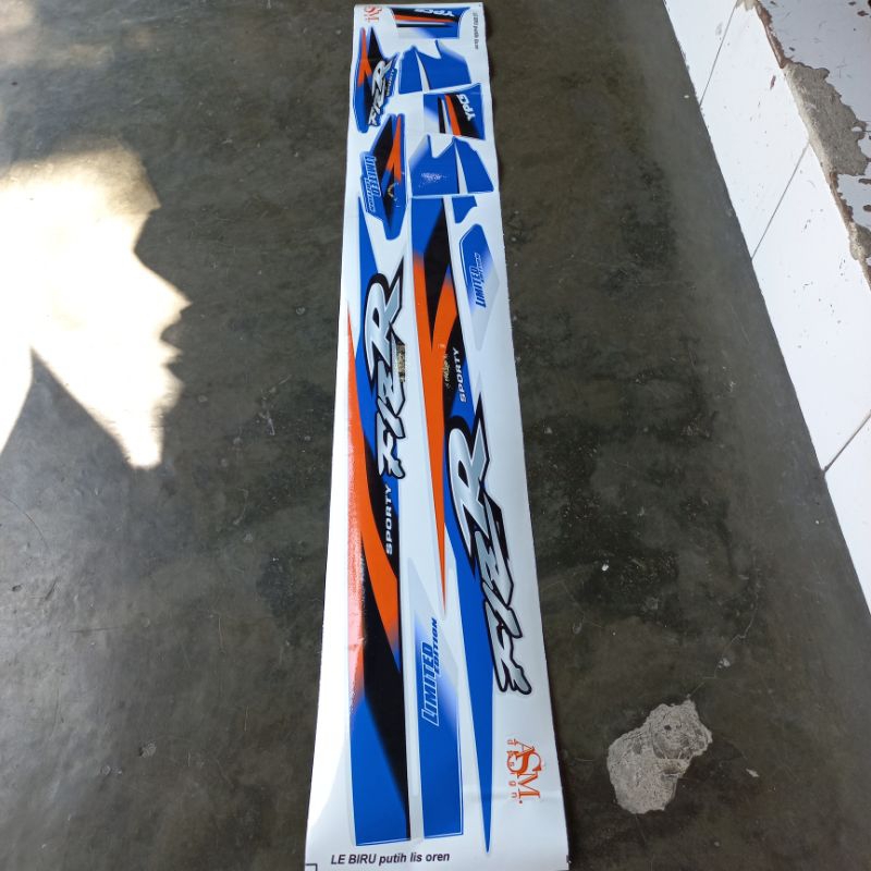 Jual Sticker striping motor yamaha fiz r limited edition biru putih ...