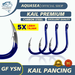 AQUASEA Kail Pancing (KAIL TYPE KECIL) Premium Biru isi 10pcs/pack  Hook Tackle Kail GFYSN pancingan kuat antikeriting
