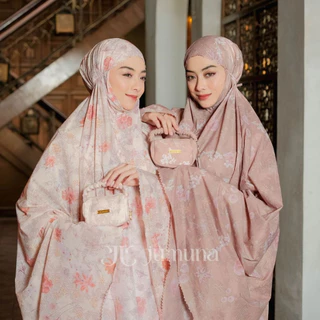 Jumuna - (Free Sajadah) Mukena Travel Mini 2In1 Parasut Premium Korea Motif 01, 02, 03, 04, 05, 06, 07, Lily