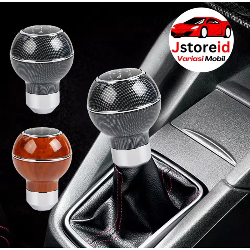 Jual Knob Persneling Gear Shift Mobil Manual 5 Speed Bulat Motif Kayu ...