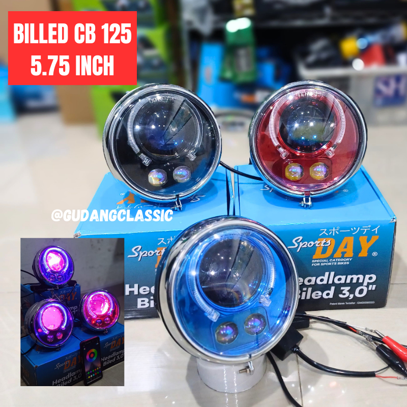 Jual Lampu Depan Biled Set Batok CB 125 By Sports DAY Ukuran batok 5,75 ...