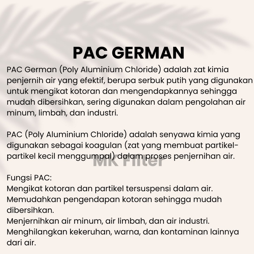 Jual Poly Aluminum Chloride (PAC) German / Penjernih Air 1 Kg | Shopee ...