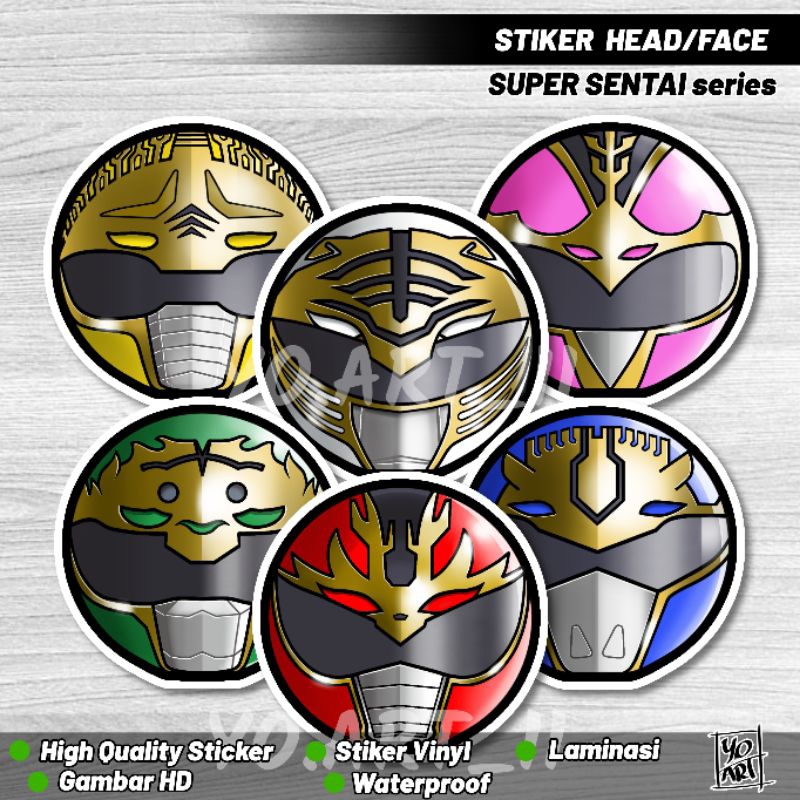 Jual Stiker Head/face - SUPER SENTAI series | Shopee Indonesia
