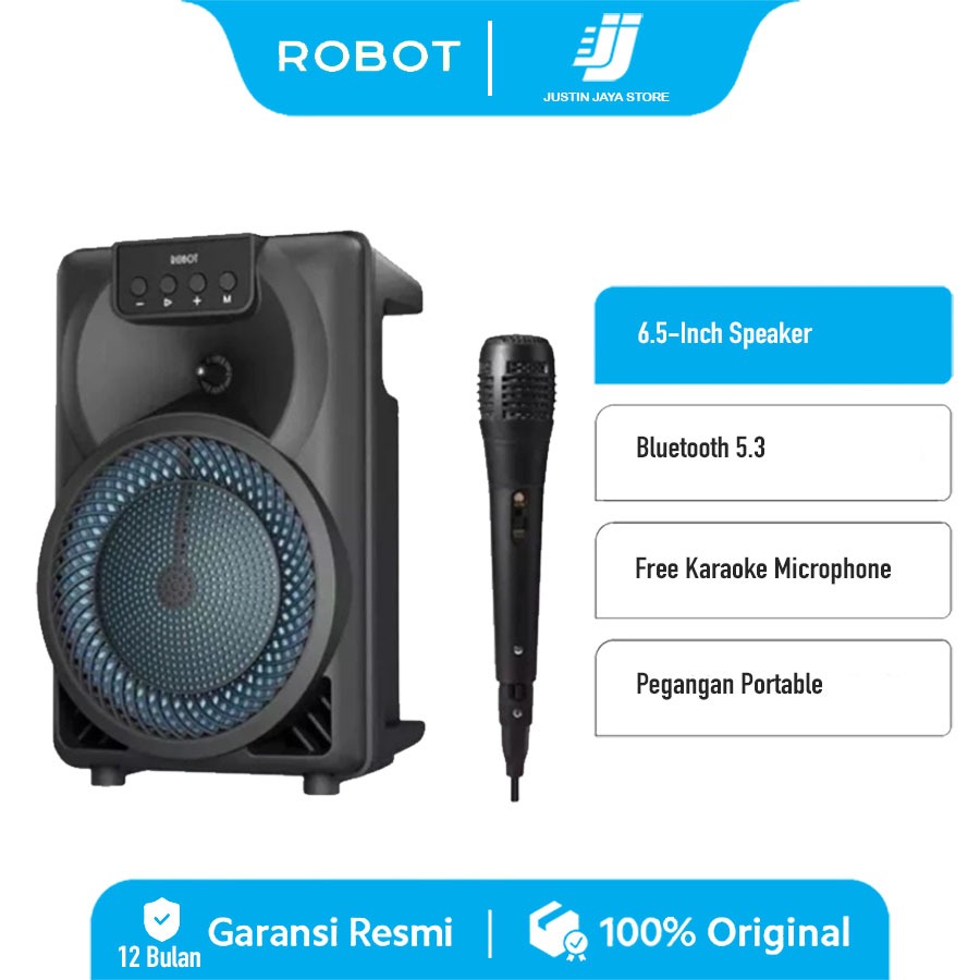 Jual Robot RB350 Speaker Karaoke Bluetooth 5.3 With Microphone RGB 6,5 ...