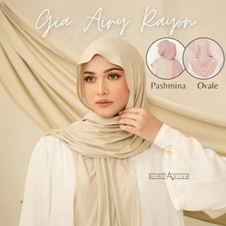 Gia Airy Rayon Tipis - Alawiyahijab (Pashmina & Pashmina Oval Airflow) Curve Ovale Hijab Leyot Gelombang Lebih Banyak Rayon Spandex