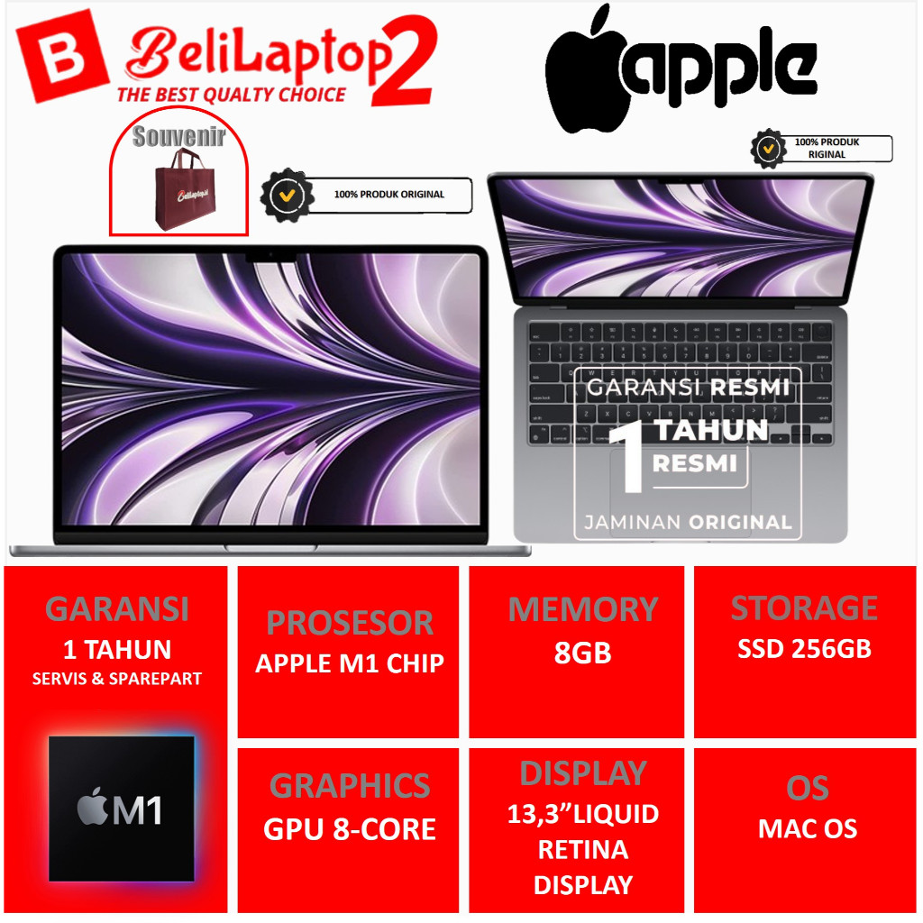 Jual SPECIAL PROMO MACBOOK M1 MURAH LEBAY GARANSI RESMI 1 TAHUN