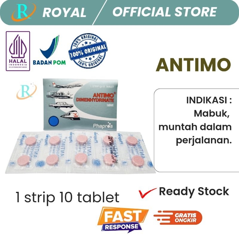 Jual Antimo Obat Anti Mabuk Muntah Dalam Perjalanan Kendaraan | Shopee ...