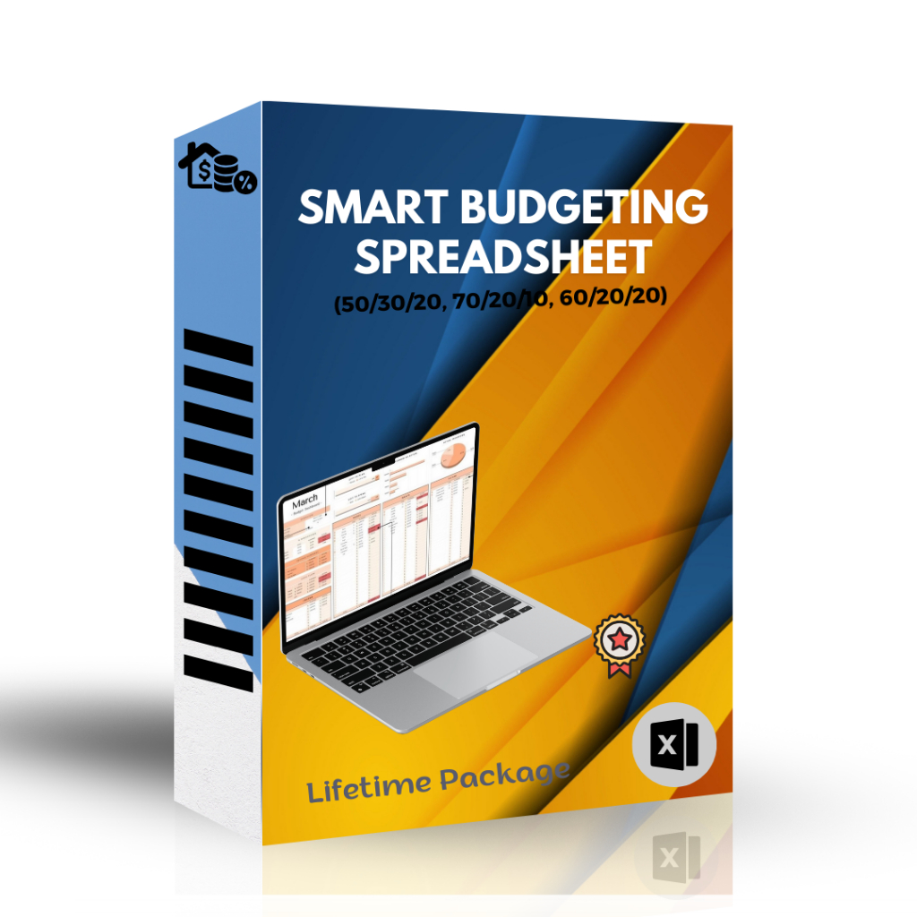 Jual Smart Budgeting Spreadsheet (50/30/20, 70/20/10, 60/20/20) Life ...