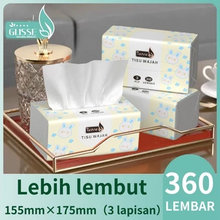 【4 Pack】GLISSE Tisu Wajah Halus dan Lembut Facial Tissues 3-Ply 360 Sheets
