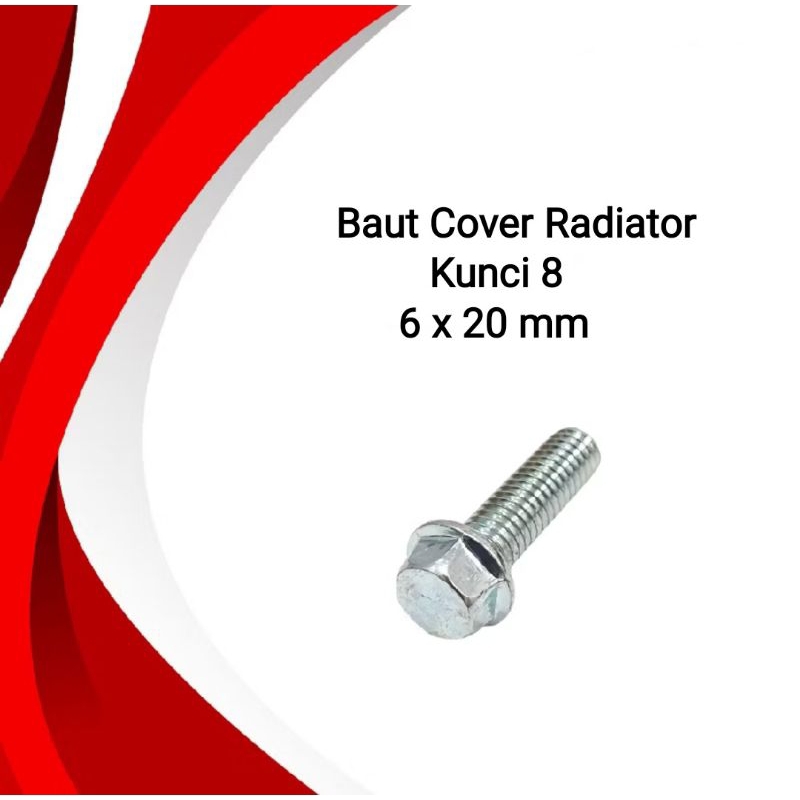 Jual Baut Cover Radiator Honda Vario Beat Scoopy Genio Kunci 8 M6x20 ...