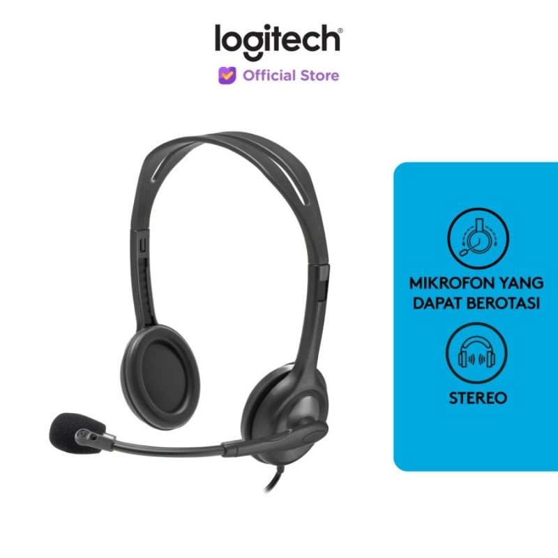 Jual Logitech H110 Headset Stereo Dual Plug | Shopee Indonesia