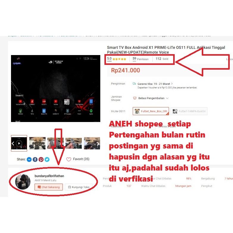 Jual Dihapus Shopee Tinggal Pakai Saja Smart Tv Box Android X1 PRIME ...