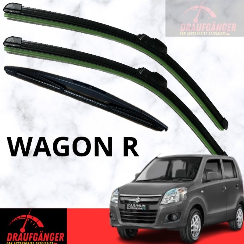 Jual Wiper Depan Belakang Suzuki Karimun Wagon R Frameless Full Karet ...