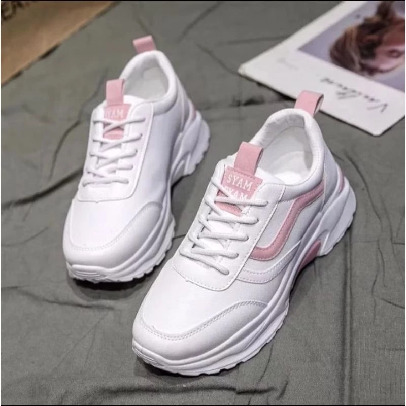 Sepatu Sneakers Wanita Putih Terbaru - Sepatu Fashion Casual Putih Coek Perempuan