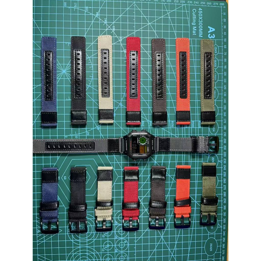 Jual Modified jam tangan pria Casio AE-1200WH-1A Resin Strap , colorful ...