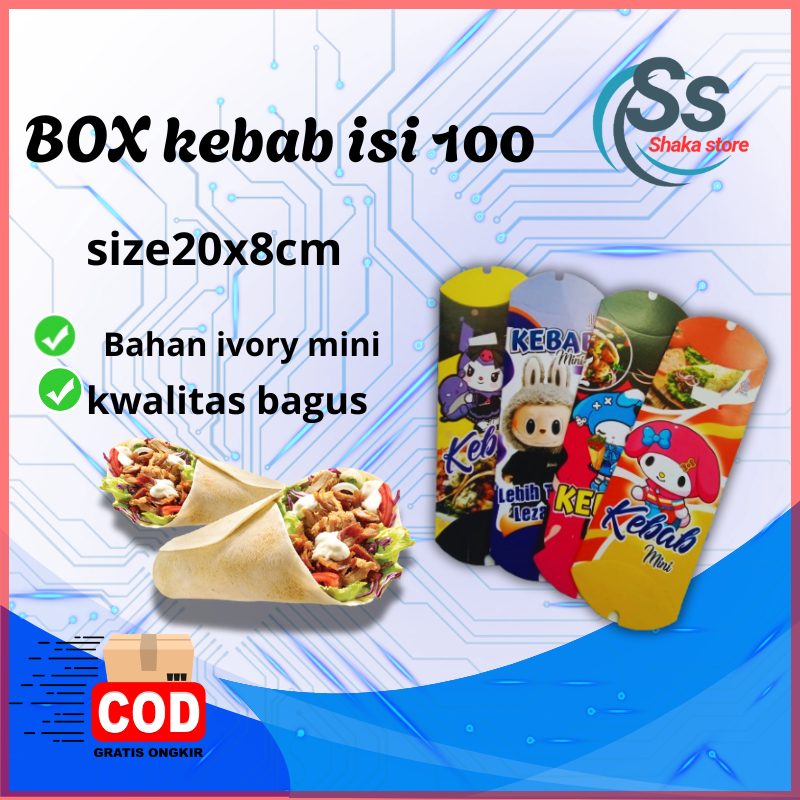 Jual Bungkus Kebab Isi 100 Lembar Kertas Pembungkus Kebab Ivory Mini ...