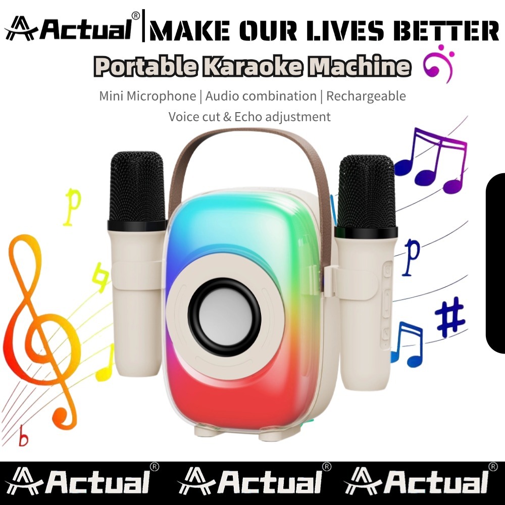 Jual 【COD】Speaker Bluetooth Karaoke 2 Mic Set Salon Bluetooth bt ...