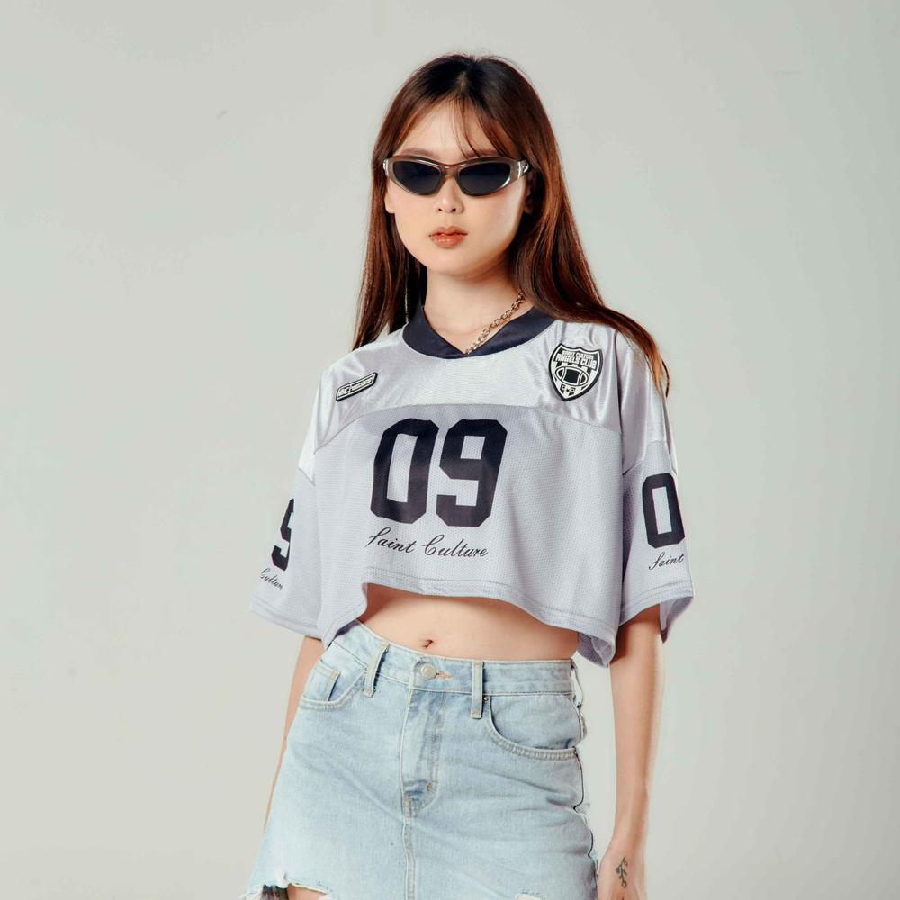 Jual Saint Culture / Silvery Crop Tee 09 / Crop Top Jersey Vintage ...