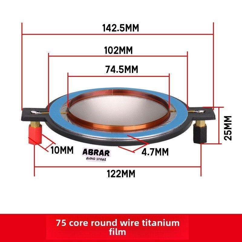 Jual Spool Driver Tweeter 74,5mm Spul Voice Coil 74.5 mm Terminal Polos ...