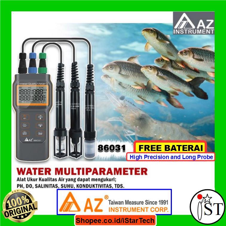 Jual NEW AZ 86031 Water Meter 5 in 1 Dissolved Oxygen PH Conductivity ...