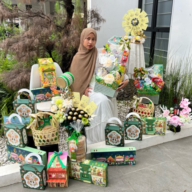 READY STOCK - HAMPERS LEBARAN 2025 / IDUL FITRI / RAMADHAN GREEN GIFT BOX / Hampers IDUL FITRI / Hampers Viral / Hampers Unik
